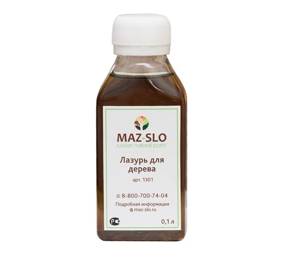 Изображение товара Лазурь для дерева MAZ-SLO цвет Черешня, 100 мл 8060778