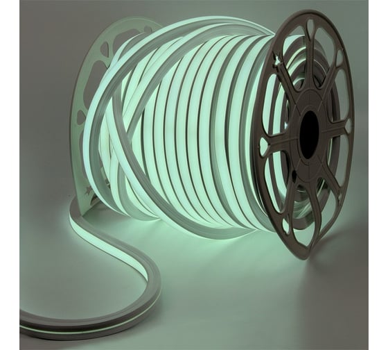 Изображение товара Светодиодная лента General Lighting Systems гибкий неон квадрат 50 м, 9,6Вт/м, 220В, 6500К,холодный белый GLS-2835-120-9.6-220-IP67-BSNL-6 504218