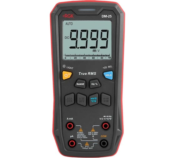 Изображение товара Мультиметр RGK DM-25 с поверкой 721463
