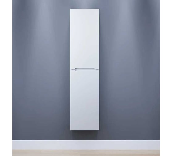 Изображение товара Шкаф-пенал для ванной uperwood Tanos_33х27х150 см, подвесной, универсальный, белая эмаль 29102021491