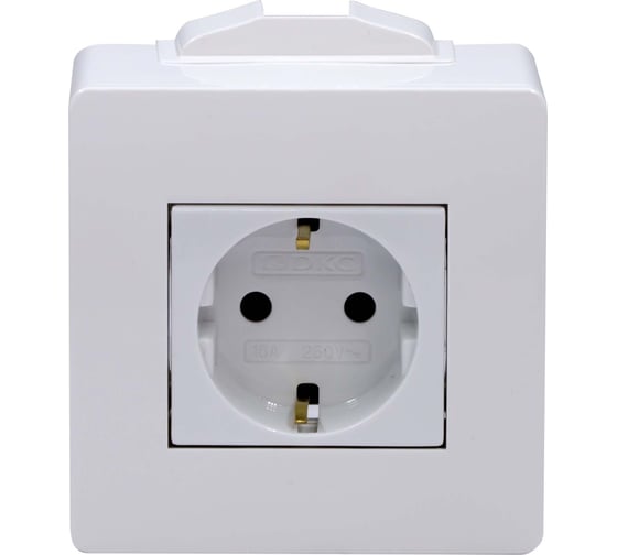 Изображение товара Коробка в сборе DKC с силовой розеткой, белая, 1 ШТ 10482