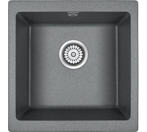 Изображение товара Гранитная мойка Paulmark GERA 50 графит, 445х460 мм, подстольный монтаж PM104546-DG