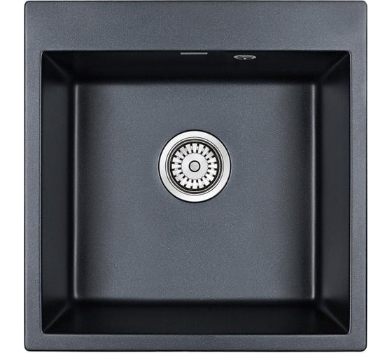 Изображение товара Гранитная мойка Paulmark KANTE 50 черный металлик, 510х520 PM105152-BLM