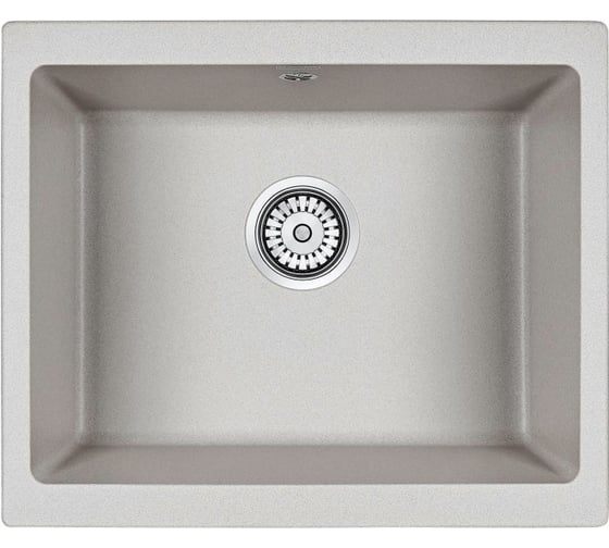 Изображение товара Гранитная мойка Paulmark GERA 60 серый, 555х460 мм, подстольный монтаж PM205546-GR