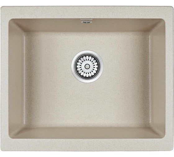 Изображение товара Гранитная мойка Paulmark GERA 60 бежевый, 555х460 мм, подстольный монтаж PM205546-BE