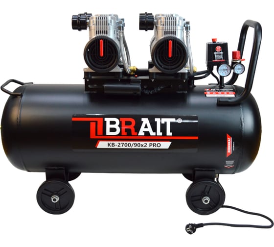 Изображение товара Воздушный компрессор BRAIT KB-2700/90x2 PRO 20.01.028.043