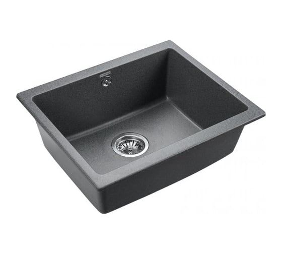 Изображение товара Гранитная мойка Paulmark GERA 60 графит, 555х460, подстольный монтаж PM205546-DG