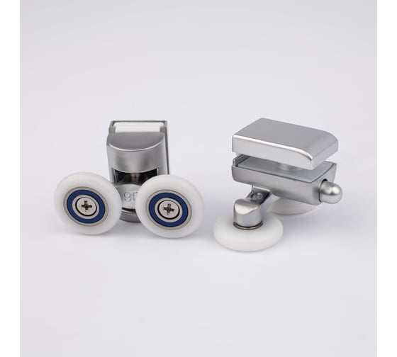 Изображение товара Ролики для дверей душевой кабины SERVICE PLUS серебристый серый, 8 шт, 4 верхних, 4 нижних SLV808