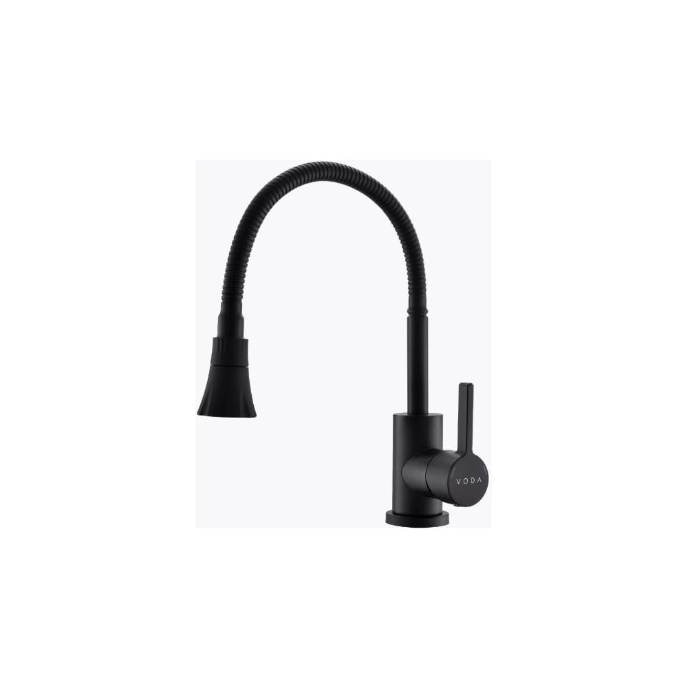 Изображение товара Современный кухонный смеситель VODA KF 36B с гибким изливом и антикоррозийной стойкостью