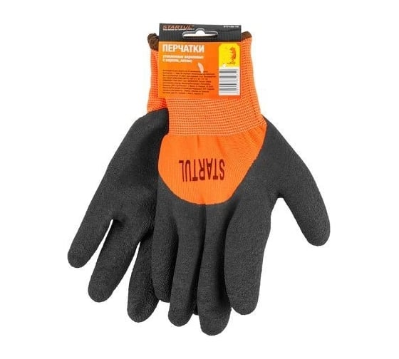 Изображение товара Перчатки утепленные акриловые STARTUL с ворсом, латексное рельефное покрытие, 10 размер ST7126-10