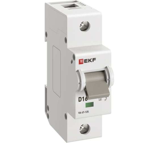 Изображение товара Автоматический выключатель EKF ВА 47-125 1P, 16А, D, 15кА, PROxima mcb47125-1-16D
