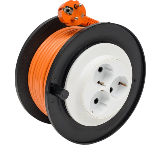 Изображение товара Удлинитель ООО "ГОСТ-ЭЛЕКТРО" 3x20 м с з/к на пластиковой катушке ПВС 3x1,5 Меркурий У10-455 "МРК" 330044