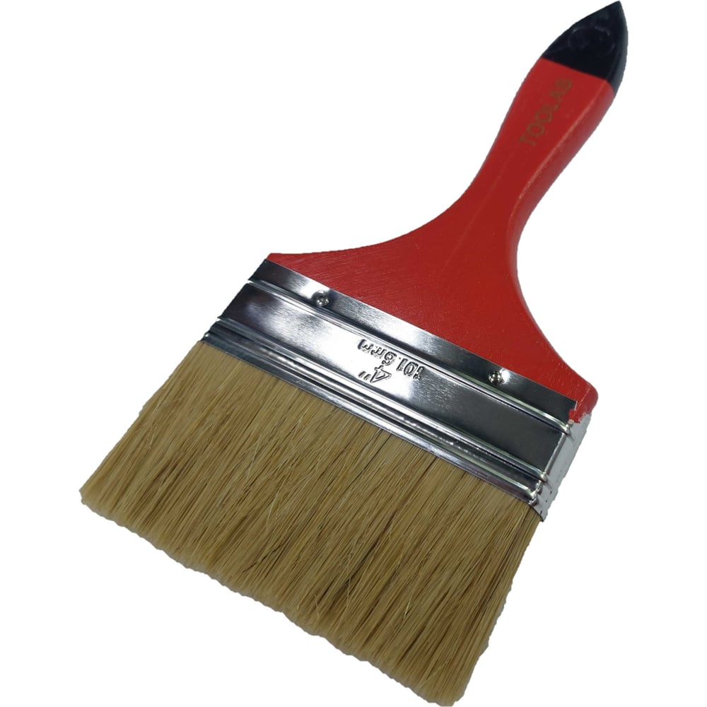 Изображение товара Кисть флейцевая TOOLAS 100мм плоская для акриловых и водно-дисперсионных ЛКМ