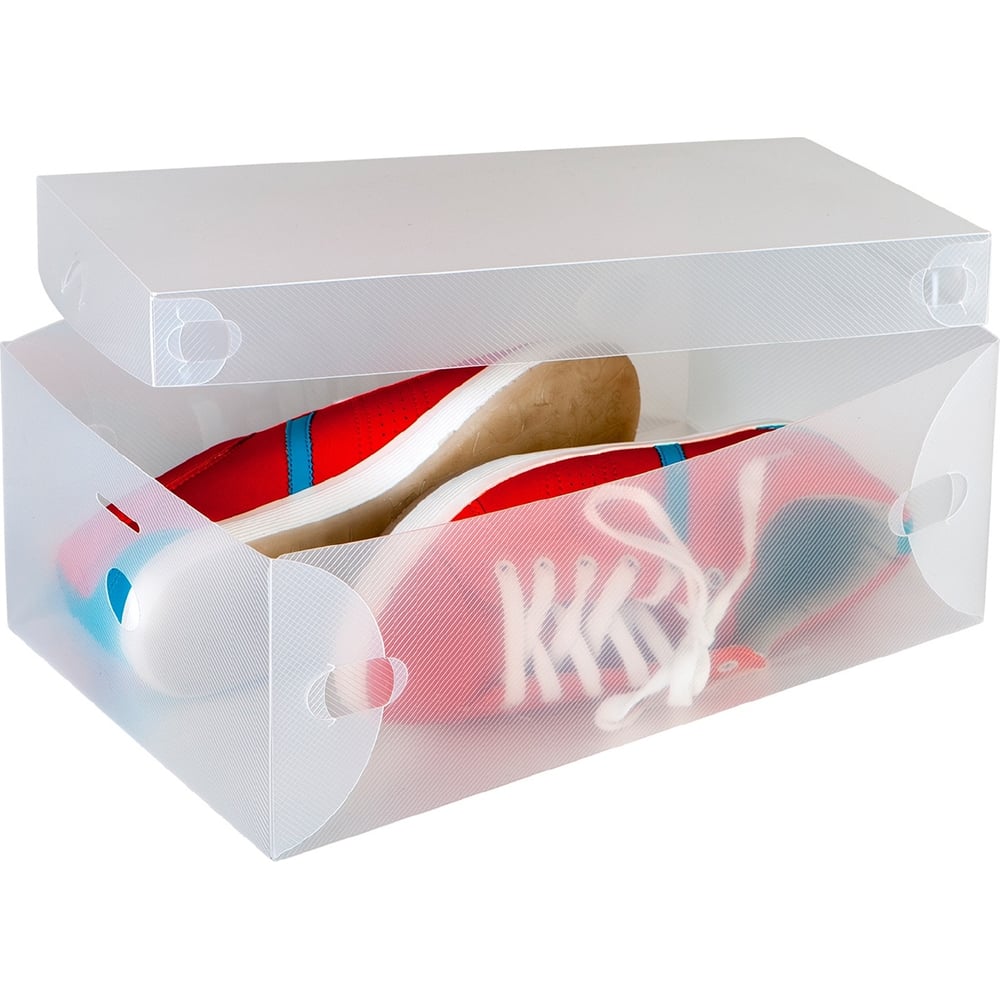 Пластиковые коробка для хранения обуви Tatkraft складная коробка под маленький торт пионы 15 × 15 × 18 см