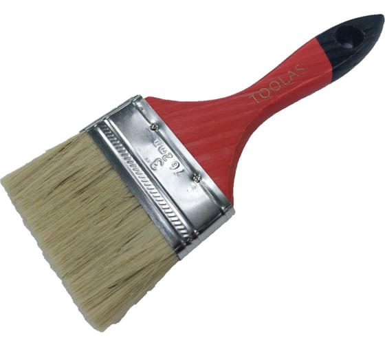 Изображение товара Кисть флейцевая с деревянной ручкой TOOLAS 75мм (3") 00004448