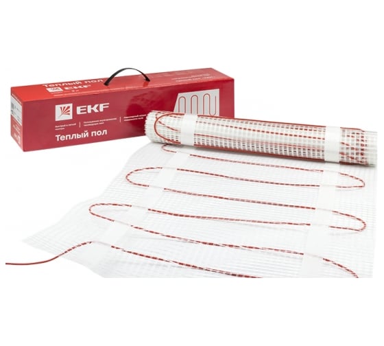 Изображение товара Нагревательный двухжильный мат EKF Уют 5 кв. м. 750 Вт Proxima nm2-750-5