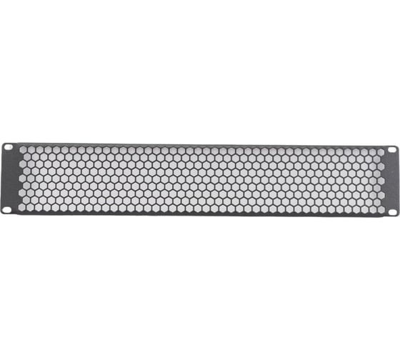 Изображение товара Фальшпанель в шкаф ЦМО 19, 2U перфорированная, черная ФП-2.4-9005