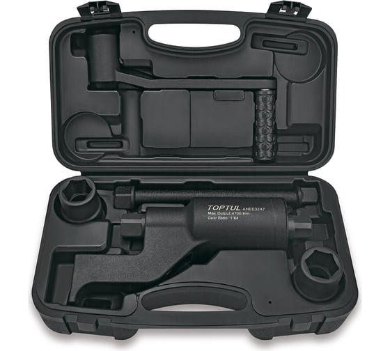 Изображение товара Ручной механический гайковерт TOPTUL 1 дюйма 4700 Нм, 1:64, с головками 32 и 33 мм, GAAI0502