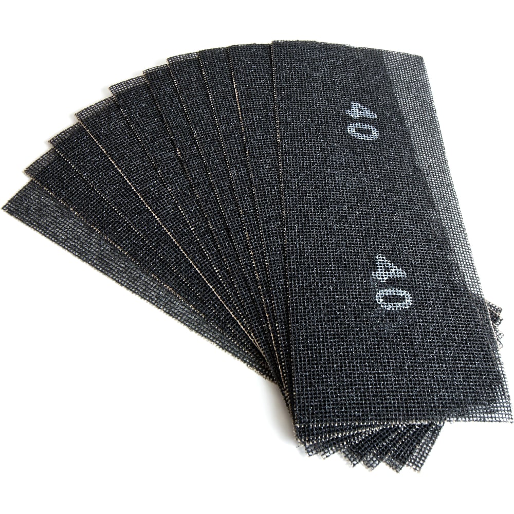 Изображение товара Лист сетчатый 115x280 мм 10 шт для шлифовки абразивный оксид алюминия