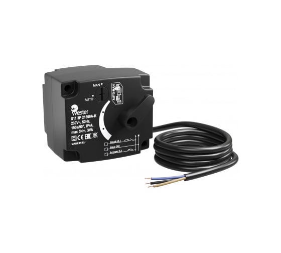 Изображение товара Привод Wester S11 3P 21500A-K 230 VAC 50 Hz 150s/90 3-точ. SPDT 5 Nm 0-04-0100