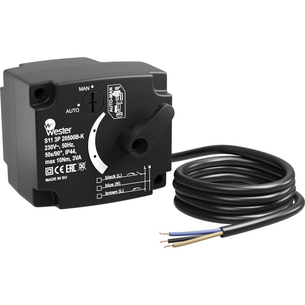 Изображение товара Профессиональный электропривод Wester S11 3P 20500B-K 230 В 50Hz 10 Нм 90 градусов