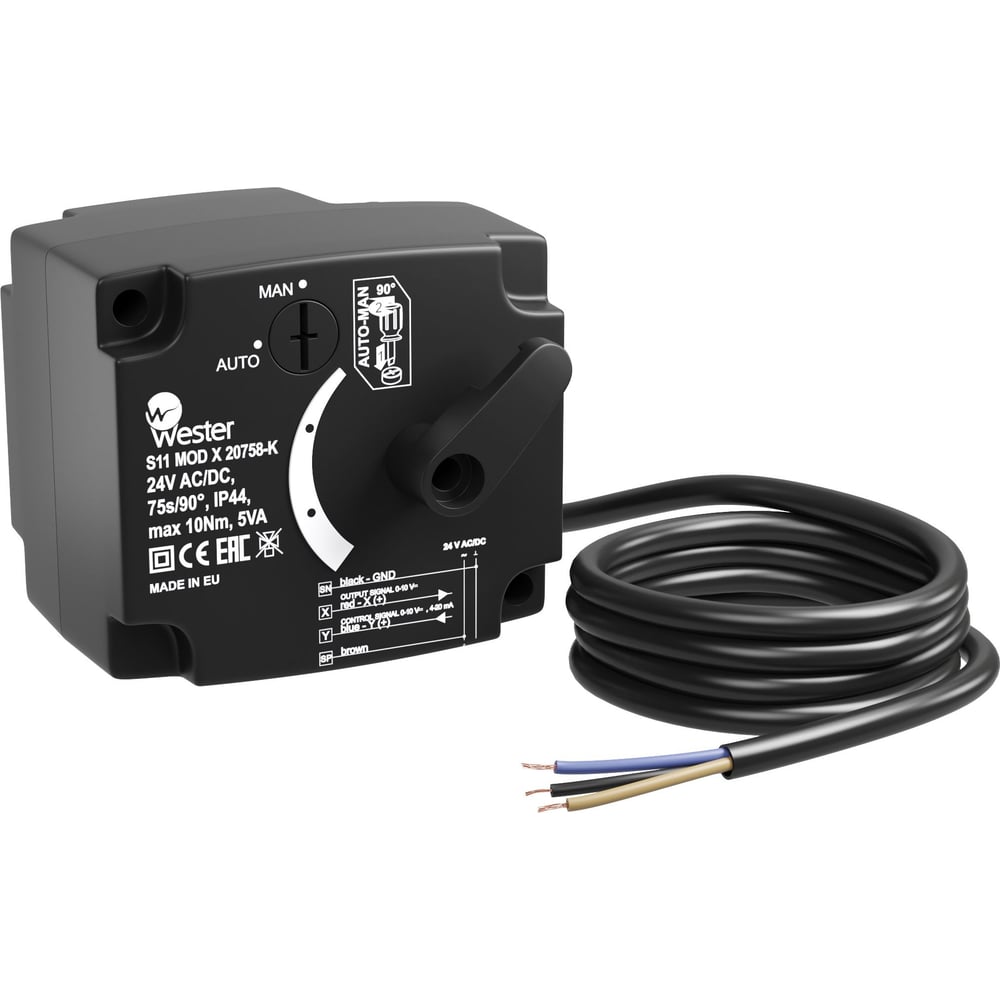 Изображение товара Профессиональный привод Wester S11 MOD X 20758-K AC/DC 24 В 10 Нм 90°