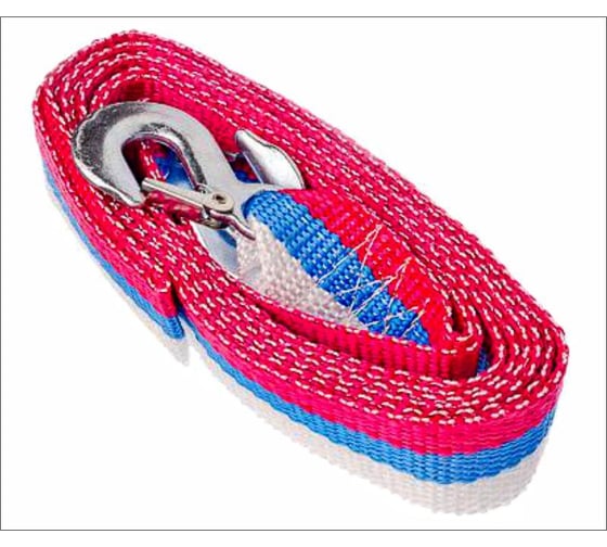 Изображение товара Трос-ремень буксировочный On 5 т., 2 крюка, 5 м. блистер-кейс, 16-07-005