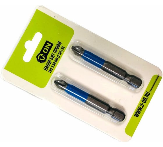 Изображение товара Набор бит ПРОФИ (2 шт; PH2; 50 мм; S2) ON 15-03-016