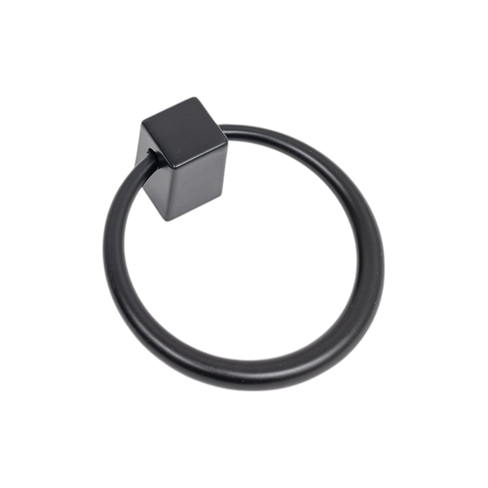 Изображение товара Ручка-подвеска Marlok 1495 BL черный матовый для корпусной мебели диаметр 62 мм