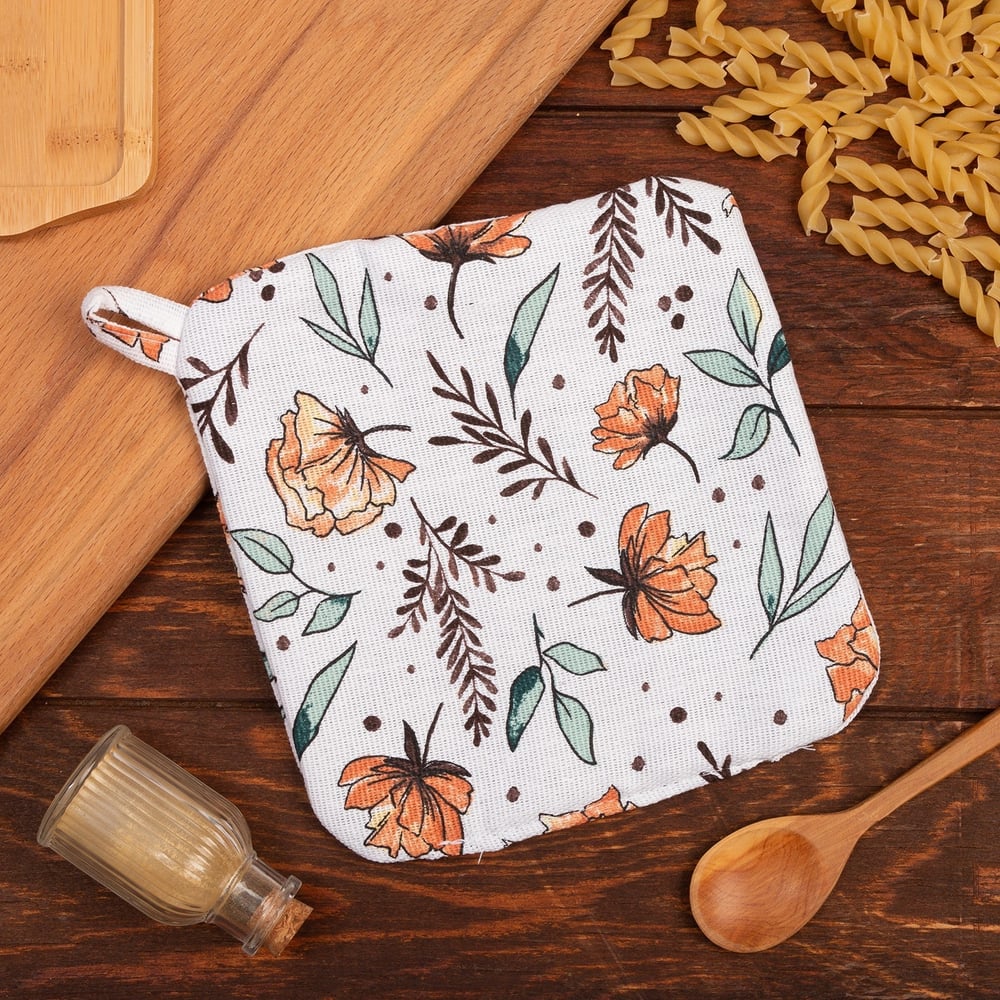 Изображение товара Прихватка Доляна Oleander 19x19 см - хлопок с ватином 250 г/м²