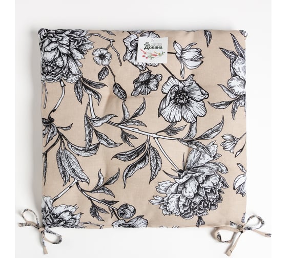 Изображение товара Сидушка на стул Доляна Blooming garden 42x42x7 см, 100% хлопок, 164 г/м2 7533951