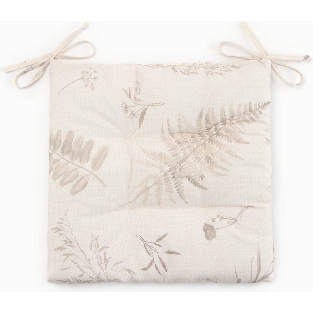 Изображение товара Сидушка Этель Flower herbarium 42x42 см хлопок на завязках для стульев