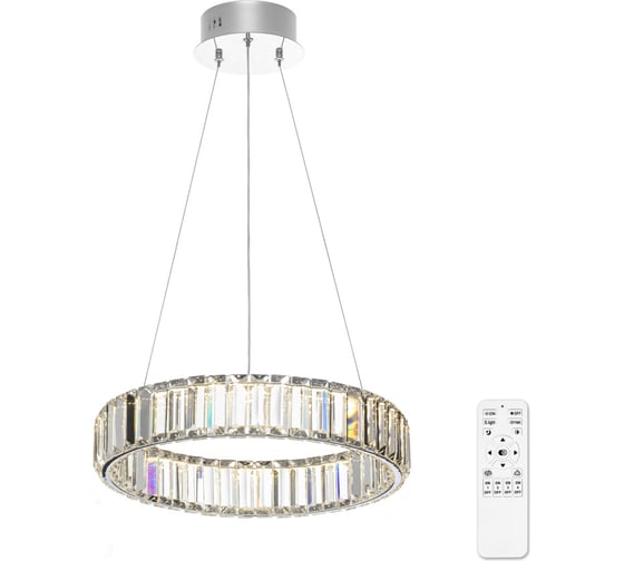 Изображение товара Люстра хрустальная Citilux Чезаре LED с пультом Хром CL338141