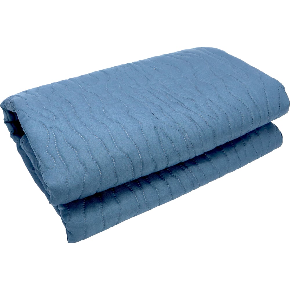 Изображение товара Накидка для дивана ND Home 210x90 см синяя стеганая покрывало