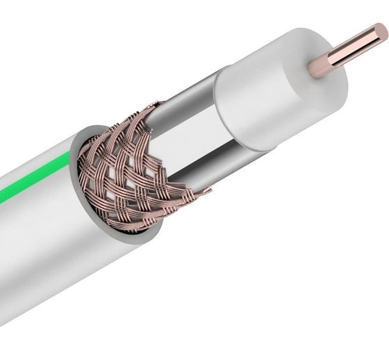 Изображение товара Коаксиальный кабель CADENA RG6 для подключения цифрового телевидения RG-White-15m