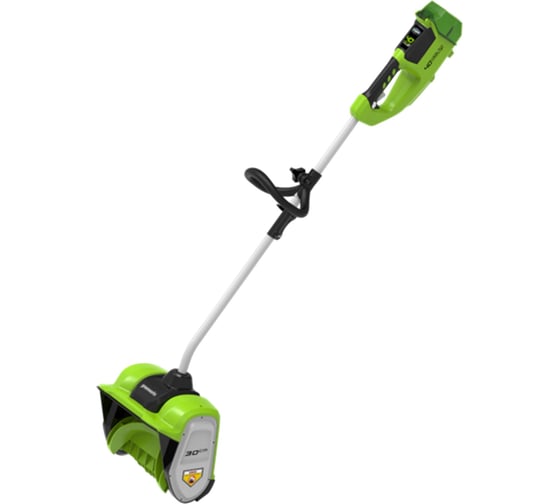 Изображение товара Снегоуборщик аккумуляторный GreenWorks 40 V, 30 см, бесщеточный, с 1хАКБ 4 Ач c USB и ЗУ 2600807USB4