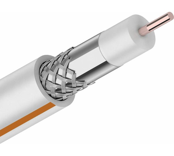 Изображение товара Коаксиальный кабель CADENA RG-6SAT-50M белый MP RG-6SAT-50MMP