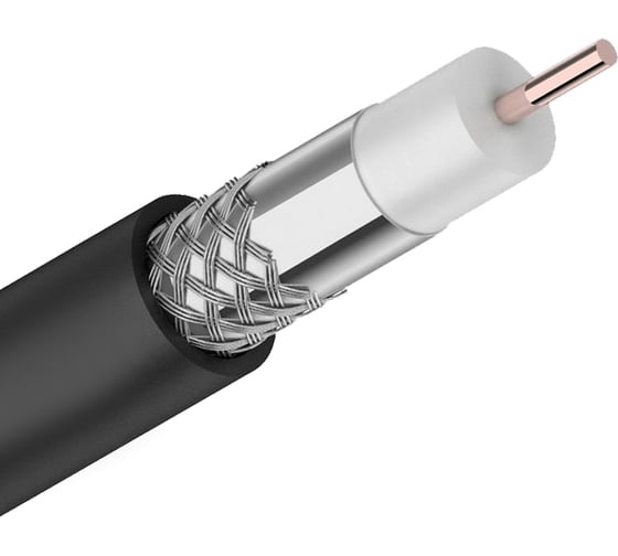 Изображение товара Коаксиальный кабель CADENA RG-6U высокого качества FROST черный MP RG6UCADfrostBMP