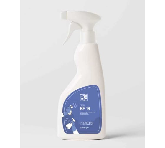 Изображение товара Средство для мытья стекол и зеркал Ben Fatto Crystal 0,5 л с распылителем BF19-05 23058