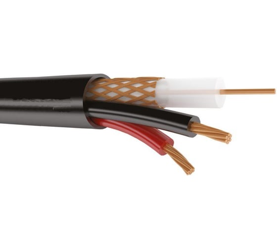 Изображение товара Кабель видеонаблюдения CADENA КВК-П-2 2х0,5мм, 200м, черный СТ KVK-P2-2x0.5CADСТ