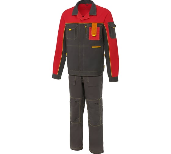 Изображение товара Костюм СОЮЗСПЕЦОДЕЖДА Профессионал-2 GENESIS (Генезис) графит/красный, размер 56-58, рост 170-176 2000000186320