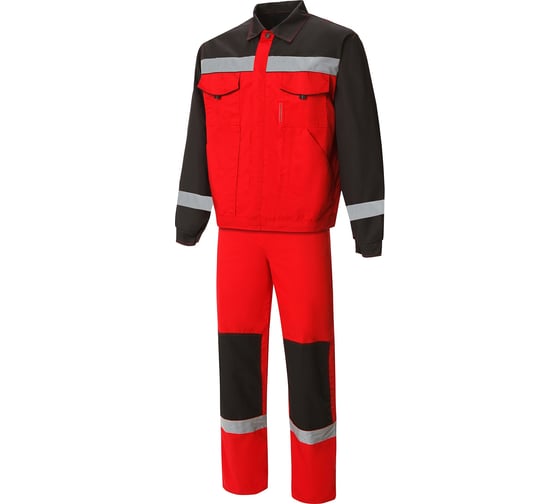 Изображение товара Костюм СОЮЗСПЕЦОДЕЖДА Мастер-Люкс с СВП красный/черный, размер 56-58, рост 170-176 2000000259727