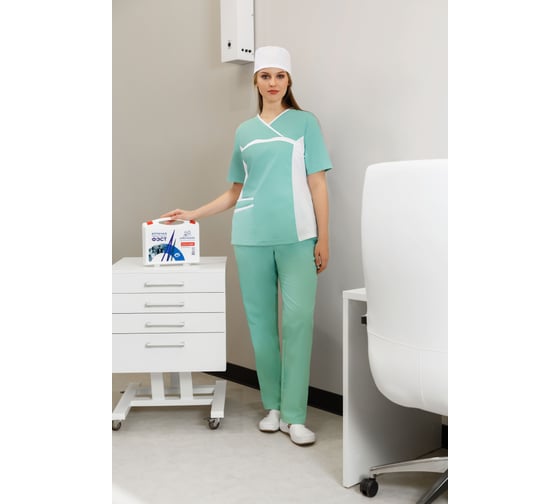 Изображение товара Брюки женские СОЮЗСПЕЦОДЕЖДА ЛИНДРЕД Lindred ОРИОН мята, размер 48-50, рост 170-176 2000000243993