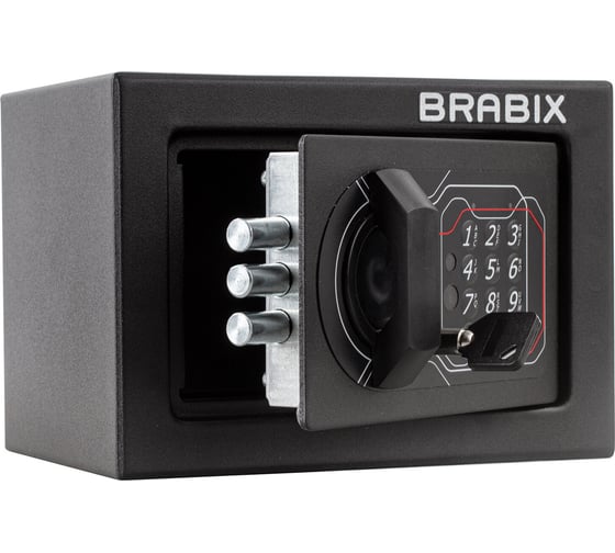 Изображение товара Офисный мебельный сейф BRABIX SF-140EL 140х195х140 мм, электронный замок, черный 291141