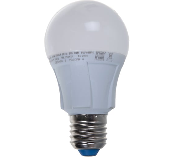 Изображение товара Лампа Uniel LED-A60, 12W/3000K/E27/FR/DIM, PLP01WH, светодиодная, диммируемая UL-00004290