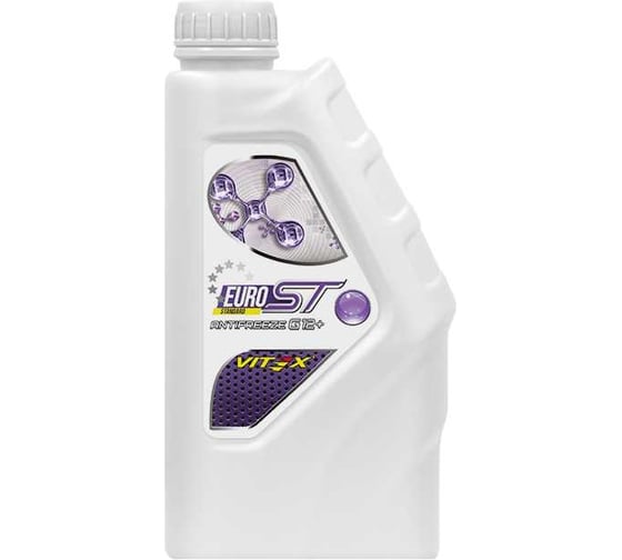 Изображение товара Антифриз VITEX Euro ST G12+ Фиолетовый VW TL774 D/F, SAE J 1034, ASTM D 3306, ASTM D 4340, ASTM D 4656, ASTM D 6210, AFNOR R-15-601, BS 6580:1992, JIS K 2234, JASO M325 (Japan) LLC, Önorm V5123 Евро 1 кг v102701
