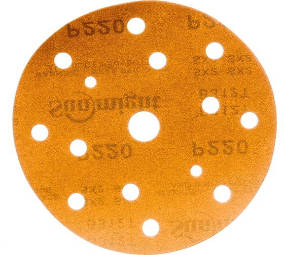 Изображение товара Круг шлифовальный на липучке GOLD B312T (100 шт; 150 мм; 15 отверстий; Р220) SUNMIGHT 44311
