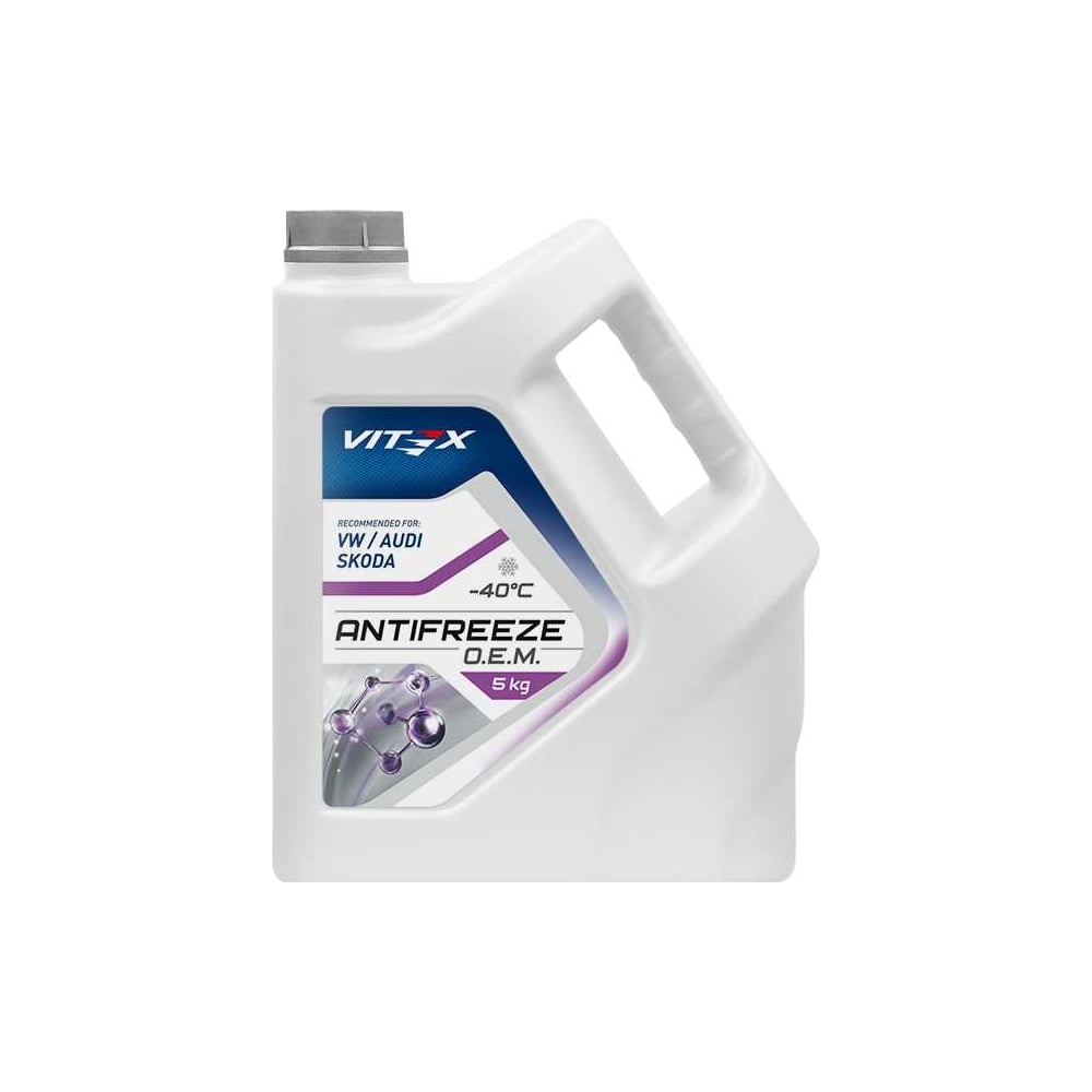 Изображение товара Антифриз VITEX O.E.M. for VolksWagen Audi Skoda -40 G12++ Фиолетовый для европейских автомобилей VW TL 774-G Mercedes-Benz 325.5, MAN (324 Typ Si-OAT) 5 кг v112404
