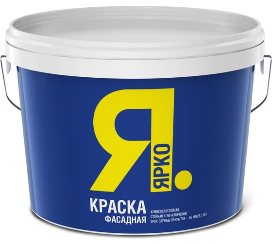 Изображение товара Фасадная краска ЯРКО белая, ведро 14кг И483.3