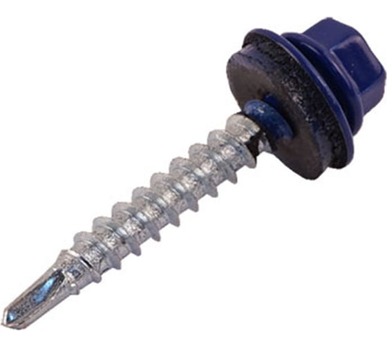 Изображение товара Саморез кровельный STARFIX 4.8x29 мм, цинк, шайба с прокл., PT1, RAL 5002, 5000 шт. SM-20836-5000